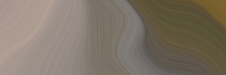 Poster - abstract decorative banner with old lavender, rosy brown and dark olive green colors. fluid curved lines with dynamic flowing waves and curves for poster or canvas