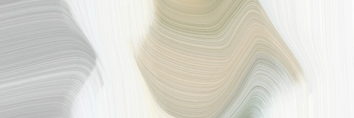Poster - abstract colorful horizontal banner with pastel gray, white smoke and dark gray colors. fluid curved flowing waves and curves for poster or canvas