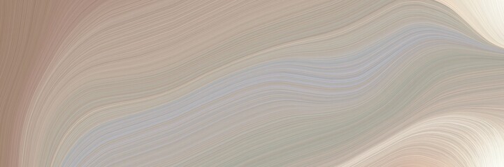 Poster - abstract dynamic header with dark gray, antique white and pastel gray colors. fluid curved flowing waves and curves for poster or canvas