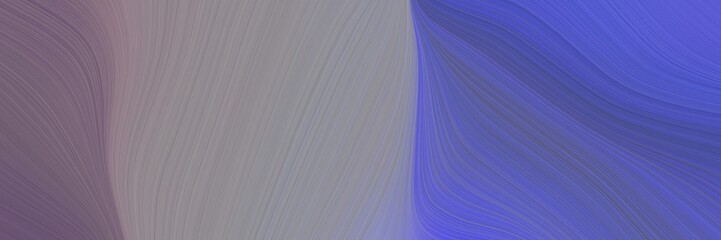 Poster - abstract modern horizontal header with slate gray, gray gray and dark slate blue colors. fluid curved flowing waves and curves for poster or canvas