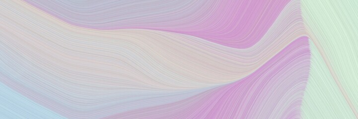 Poster - abstract moving banner design with pastel gray, thistle and pastel violet colors. fluid curved flowing waves and curves for poster or canvas