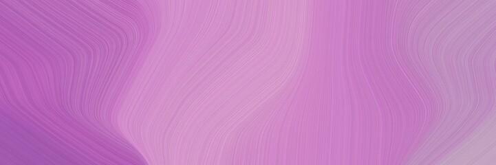 Fototapete - abstract flowing banner design with pastel violet, moderate violet and plum colors. fluid curved flowing waves and curves for poster or canvas