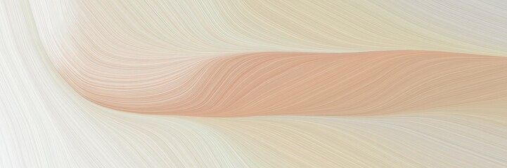Fototapete - abstract decorative designed horizontal header with pastel gray, tan and linen colors. fluid curved lines with dynamic flowing waves and curves for poster or canvas