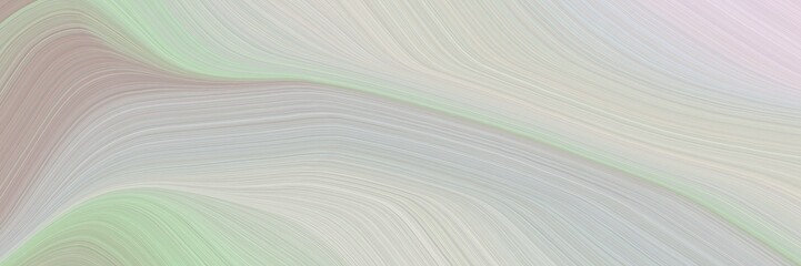 Fototapete - abstract decorative horizontal header with pastel gray, dark gray and rosy brown colors. fluid curved flowing waves and curves for poster or canvas