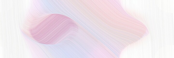 Poster - abstract surreal horizontal header with lavender, white smoke and pastel violet colors. fluid curved flowing waves and curves for poster or canvas