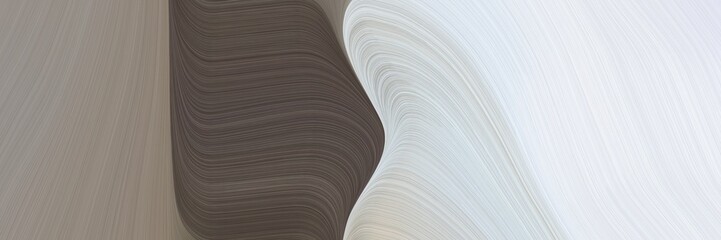 Aufkleber - abstract decorative designed horizontal banner with light gray, old mauve and lavender colors. fluid curved flowing waves and curves for poster or canvas