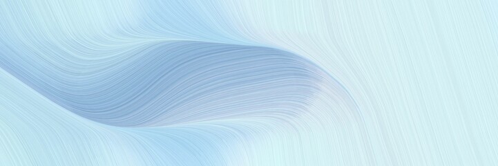 Poster - abstract moving horizontal banner with pale turquoise, sky blue and light steel blue colors. fluid curved lines with dynamic flowing waves and curves for poster or canvas