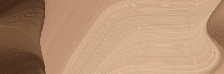Aufkleber - abstract modern horizontal banner with tan, old mauve and pastel brown colors. fluid curved lines with dynamic flowing waves and curves for poster or canvas