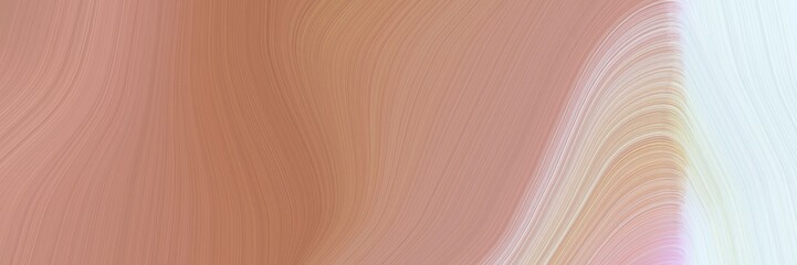 Poster - abstract dynamic designed horizontal header with rosy brown, lavender and silver colors. fluid curved lines with dynamic flowing waves and curves for poster or canvas