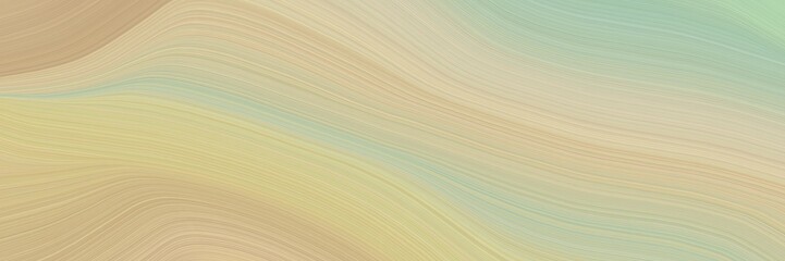 Aufkleber - abstract surreal horizontal banner with tan, ash gray and pastel gray colors. fluid curved flowing waves and curves for poster or canvas