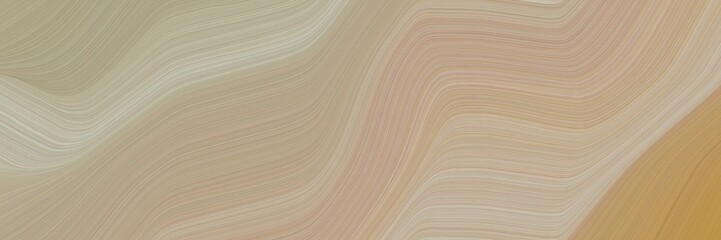 Aufkleber - abstract decorative horizontal banner with rosy brown, peru and pastel gray colors. fluid curved flowing waves and curves for poster or canvas