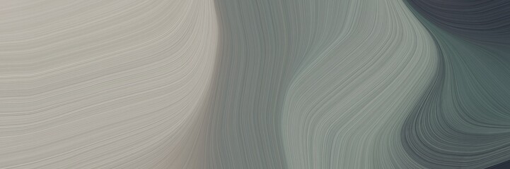 Leinwandbilder - abstract dynamic header design with gray gray, dark slate gray and ash gray colors. fluid curved flowing waves and curves for poster or canvas