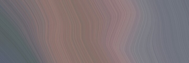 Leinwandbilder - abstract decorative banner design with old lavender, gray gray and dim gray colors. fluid curved flowing waves and curves for poster or canvas