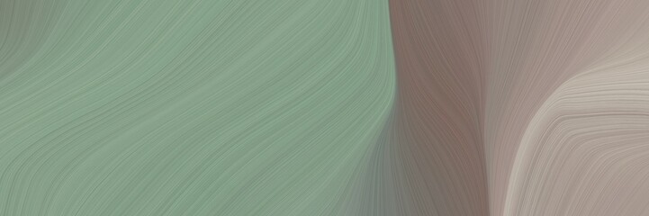 Aufkleber - abstract modern designed horizontal header with gray gray, dark gray and pastel brown colors. fluid curved flowing waves and curves for poster or canvas