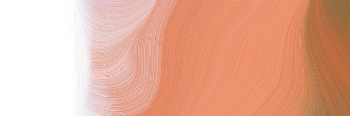 Poster - abstract modern banner design with dark salmon, pastel pink and tan colors. fluid curved lines with dynamic flowing waves and curves for poster or canvas