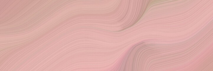 Poster - abstract surreal banner design with tan, baby pink and rosy brown colors. fluid curved flowing waves and curves for poster or canvas