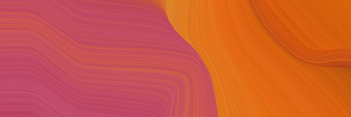Aufkleber - abstract moving designed horizontal header with moderate red, coffee and moderate pink colors. fluid curved lines with dynamic flowing waves and curves for poster or canvas