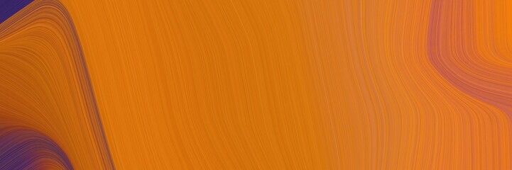 Poster - abstract moving banner with coffee, old mauve and sienna colors. fluid curved lines with dynamic flowing waves and curves for poster or canvas