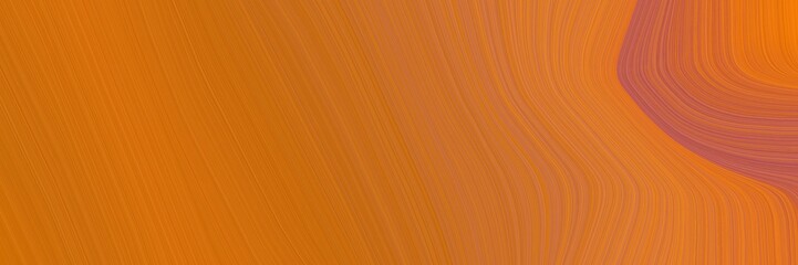 Poster - abstract artistic designed horizontal banner with coffee, indian red and bronze colors. fluid curved lines with dynamic flowing waves and curves for poster or canvas