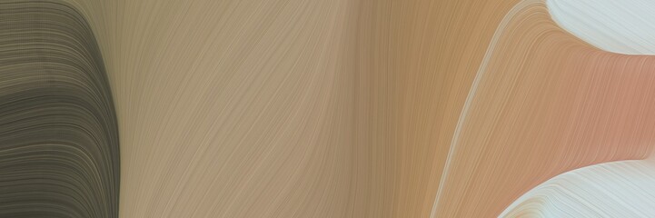Poster - abstract flowing designed horizontal header with rosy brown, light gray and dark slate gray colors. fluid curved flowing waves and curves for poster or canvas