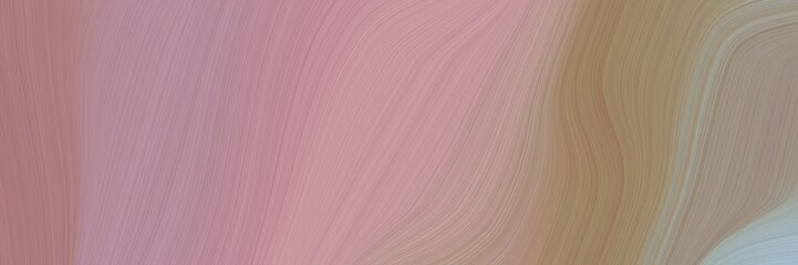Poster - abstract decorative banner design with rosy brown, pastel brown and ash gray colors. fluid curved lines with dynamic flowing waves and curves for poster or canvas