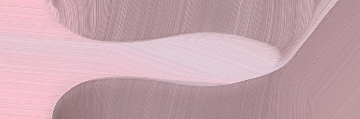 Poster - abstract surreal banner with rosy brown, pastel pink and baby pink colors. fluid curved lines with dynamic flowing waves and curves for poster or canvas