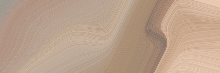 Fototapete - abstract surreal banner with rosy brown, baby pink and dim gray colors. fluid curved lines with dynamic flowing waves and curves for poster or canvas