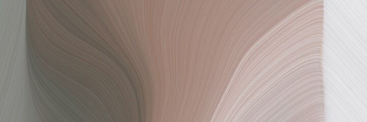 Poster - abstract dynamic horizontal header with gray gray, old lavender and light gray colors. fluid curved lines with dynamic flowing waves and curves for poster or canvas
