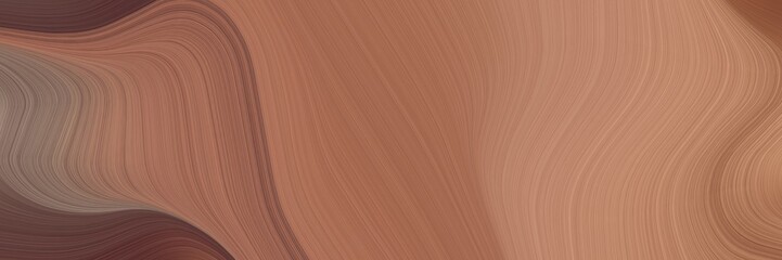 Aufkleber - abstract dynamic banner with pastel brown, old mauve and dark salmon colors. fluid curved lines with dynamic flowing waves and curves for poster or canvas