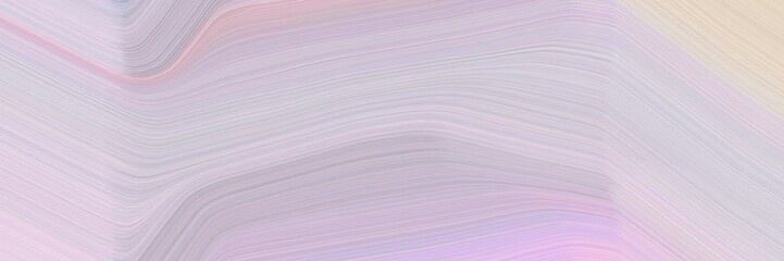 Poster - abstract flowing horizontal banner with thistle, pastel pink and lavender blue colors. fluid curved lines with dynamic flowing waves and curves for poster or canvas