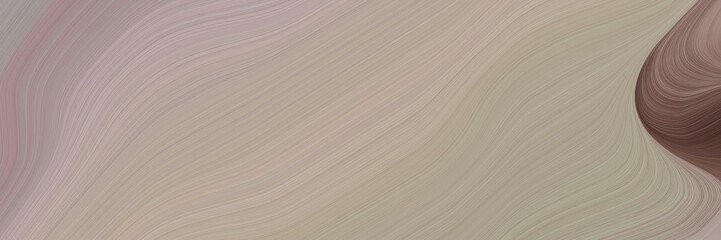Aufkleber - abstract surreal designed horizontal header with dark gray, old mauve and pastel brown colors. fluid curved lines with dynamic flowing waves and curves for poster or canvas