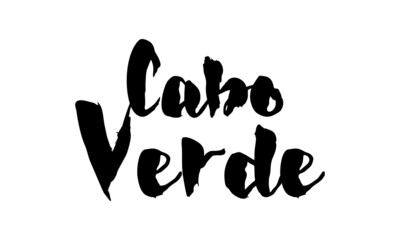 Poster - Cabo Verde Country Name Handwritten Text Calligraphy