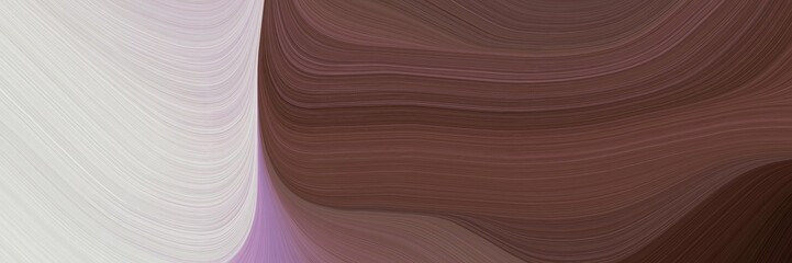 Poster - abstract surreal header design with old mauve, light gray and pastel purple colors. fluid curved flowing waves and curves for poster or canvas
