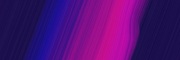 Poster - abstract moving header design with medium violet red, very dark blue and purple colors. fluid curved lines with dynamic flowing waves and curves for poster or canvas