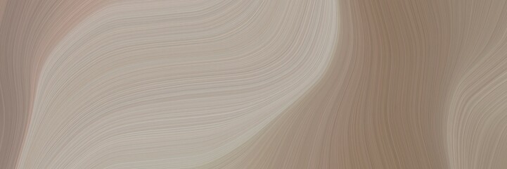 Poster - abstract colorful horizontal header with rosy brown, pastel brown and silver colors. fluid curved flowing waves and curves for poster or canvas