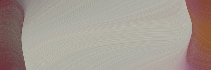Poster - abstract dynamic designed horizontal header with dark gray, old mauve and pastel brown colors. fluid curved lines with dynamic flowing waves and curves for poster or canvas