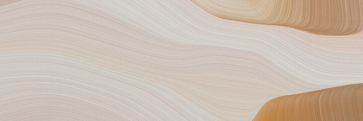 Poster - abstract flowing banner design with pastel gray, peru and rosy brown colors. fluid curved lines with dynamic flowing waves and curves for poster or canvas