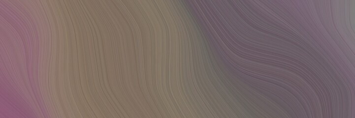 Poster - abstract moving horizontal header with old lavender, gray gray and old mauve colors. fluid curved flowing waves and curves for poster or canvas