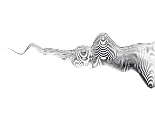 Speed Lines in wave Form . Vector Illustration .Technology  Logo . Design element . Abstract Geometric shape .