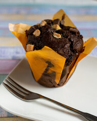 Wall Mural - double chocolate chip muffin 