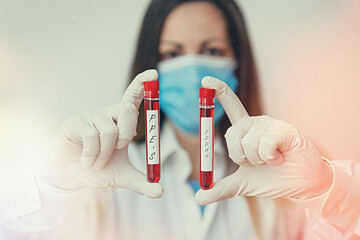 Poster - Text sign showing Ppe s is. Business photo showcasing Specialized equipment for protection against health and safety hazard Laboratory blood test sample shown for medical diagnostic analysis result
