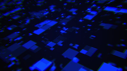 Poster - 3d rendering of technology and data processing. Computer generated modern information backdrop