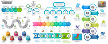 Timeline Infographics Design Template With 7 Options, Process Diagram.