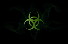 Vector Image Of A Biohazard Sign On An Acid Background