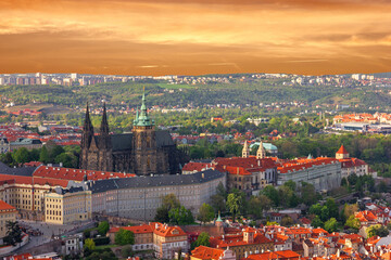 Wall Mural - Prague Castle and Saint Vitus Cathedral, Czech Republic. 