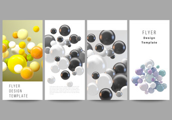 Wall Mural - vector layout of flyer, banner templates for website advertising design, vertical flyer design, webs