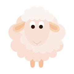 Wall Mural - cute sheep animal on white background vector illustration design