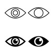 © Oliviart - set of Eye icons. Look and Vision icon. Eye vector icon