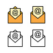 © Oliviart - Set of Mail icons. E-mail icon. Envelope illustration. Message