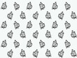 © Natcha - Coffee press, french press continuous line vector drawing. Background pattern Isolated on a white background.